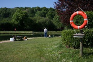 Les étangs de pêche à la pisciculture de la Calonne